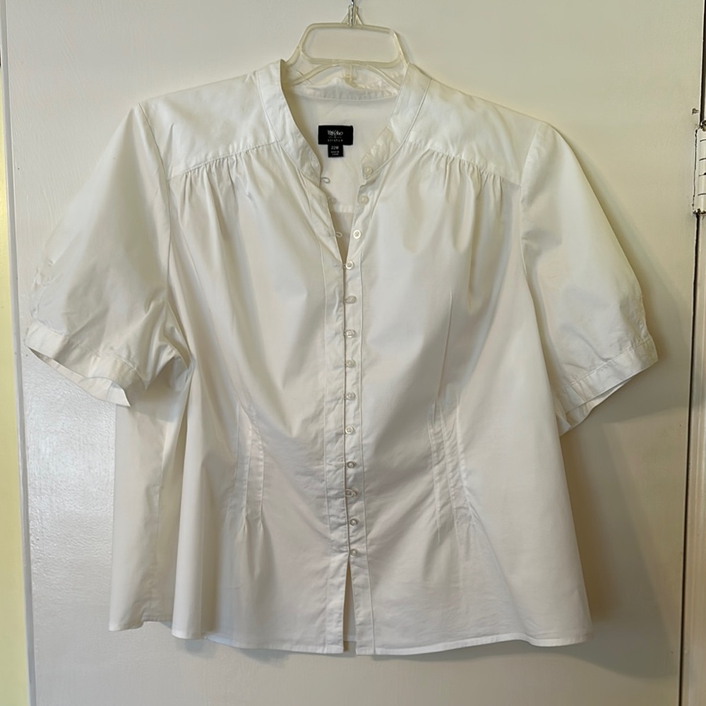 White Button-Up Women's Top